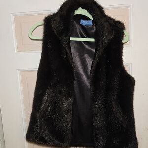 Faux Fur Black Vest